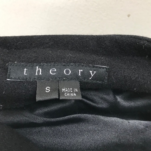 ❤️ Theory Loris W Manning Wool Coat Jacket Black S - Picture 10 of 16